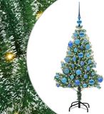 VidaXL Kunstkerstboom Sneeuw Gevlokt met LED Licht 120 cm