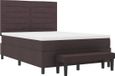 vidaXL Boxspring bed met hoofdeinde Donkerbruin 140 x 200 cm Stof