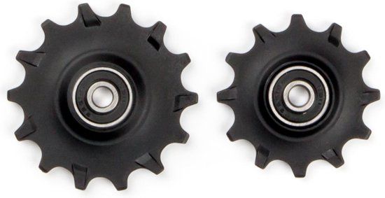 Elvedes Derailleurwieltjes 12/14 Tanden 11/12v Zwart 2 Stuks