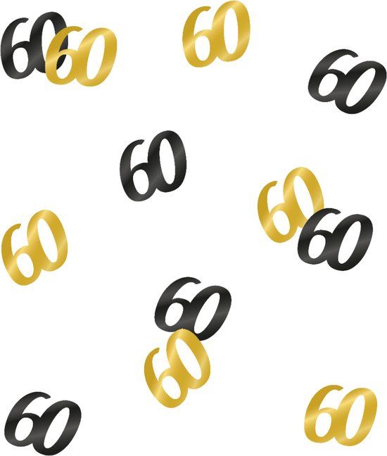 Confetti Classy 60 jaar zwart-goud