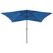 Maison Exclusive Parasol avec éclairage LED et mât en acier, bleu azur, 2x3 mètres