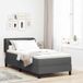 Maison Exclusive - Lit boxspring avec tête de lit, gris foncé, 80 x 200 cm, rembourré
