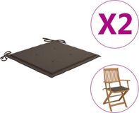 vidaXL Tuinstoelkussens 6 stuks 40x40x3 cm Oxford stof Taupe