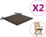 vidaXL Tuinstoelkussens 6 stuks 40x40x3 cm Oxford stof Taupe