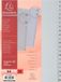 EXACOMPTA kunststof register, blanco, A4-breedte, 12-