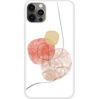 One line Rood Siliconen hoesje compatibel met iPhone 12 Pro