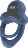 HoneyPlayBox Anello bague vibrante double contrôlée par application avec stimulateur clitoridien Bleu