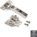 Emuca Potscharnier, D. 35 mm, zijwandmontage, zachte sluiting, opening 100º, met montageplaat Euro, 20 st.