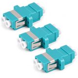 1aTTack.de 3x Fiber Optic Keystone Connectors OM3 LC Duplex Female naar LC Duplex Female Multimode Aqua