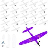Shenzhen Haorui Industrial Technology Co., Ltd. 24 Avionnets à Peindre - Activité Manuelle Amusante pour Anniversaire d'Enfant - Avion en Mousse à Offrir - Blanc 19x19cm