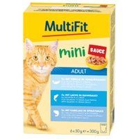 MultiFit Mini Adult kattenvoer multipack saus Vis 6x50 g