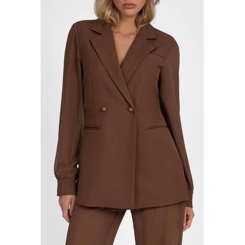 NIKKIE double breasted blazer - bruin