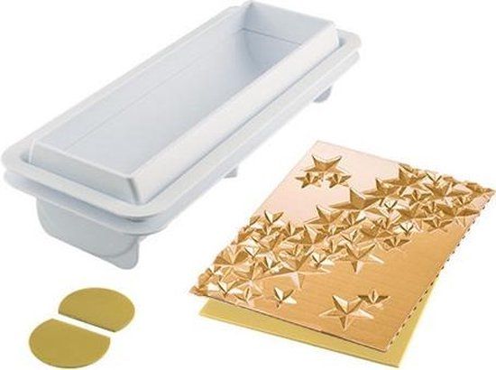 Silikomart STARLIGHT BUCHE - Set voor semi-frozen - Taartvorm - Siliconen - Wit