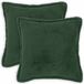 vidaXL - Kussensloop - 2 stuks - HOUTEN - Donkergroen - 55 x 55 cm - Bouclé