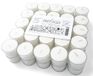 PRITOGO Theelichtjes plastic hoes, wit Ø 3,8 x 2,5 cm, roetvrij, brandduur: 8 uur (50 stuks) ongeparfumeerd