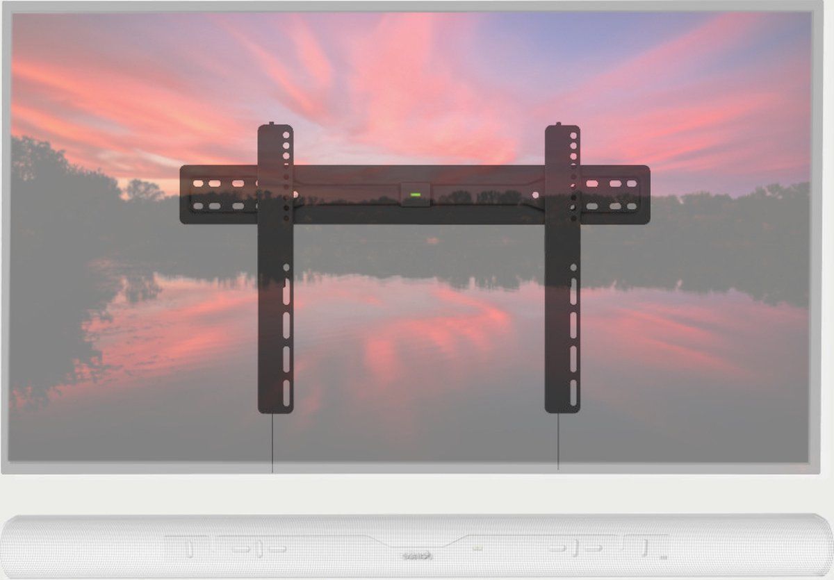 Cavus WMF204 ARCW Premium Tv Muurbeugel & Ophangbeugel geschikt voor Sonos Arc soundbar wit - Waterpas