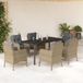 Maison Exclusive - Ensemble de jardin, 7 pièces, avec coussins, beige, en polyrotin