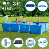 Intex Zwembad - Opzetzwembad - Rechthoekig - 450 x 220 x 84 cm - Blauw