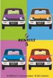 i&s collector Metalen Wandbord Renault 5 Pop Art 20 x 30 cm
