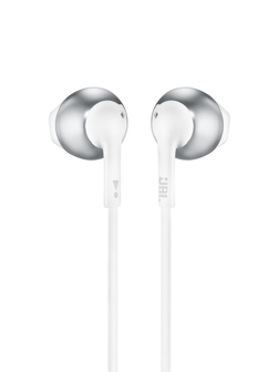 JBL T205 In-ear Headset - Wired - Chrome, White
