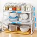 Ibenzoa® Set d'organisateurs empilables pour armoire de cuisine avec séparateurs réglables et extensibles pour épices et plus