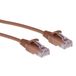 ACT Bruine 0,25 meter LSZH U/UTP CAT6 datacenter slimline patchkabel snagless met RJ45 connectoren