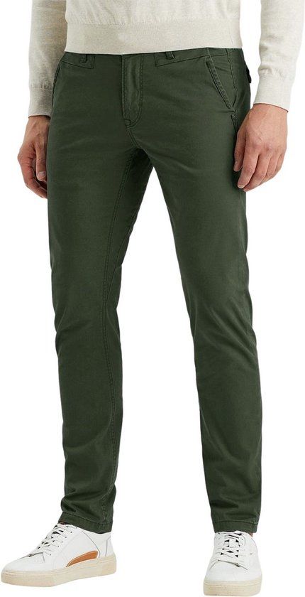 PME Legend Heren Chino Broek TWIN WASP CHINO Regular Straight Fit Groen W33/L36