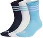 Adidas 3 Stripes Cushioned Sportswear Crewsokken 3 Eenheden Wit, Blauw EU 46-48