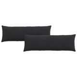 vidaXL - Zitkussens - 2 stuks - Zwart - 120 x 40 cm - Corduroy stof