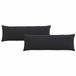 vidaXL - Zitkussens - 2 stuks - Zwart - 120 x 40 cm - Corduroy stof
