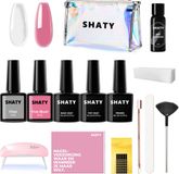 SHATY® BIAB Starter Pakket – Complete BIAB Set met Builder Gel, Builder in a Bottle Gelnagellak, UV/LED Nagellamp, Nail Cleanser & Instructievideo (NL)