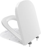 Siège de toilette carré - blanc