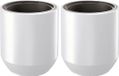 Prosperplast Plantenpot/bloempot Sevilla - 2x - buiten/binnen - kunststof - wit - D39 x H44 cm - met binnenpot
