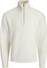 JACK & JONES Soho ollie knit half zip regular fit - heren pullover wolmengsel met opstaande boord met rits - beige (moonbeam)