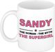 Cadeau Sandy - The woman, The myth the supergirl mok 300 ml - Vieux rose céramique