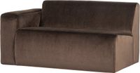 WOOOD Mojo Base 1,5-zits Bank Arm Links - Velvet - Bruin