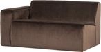 WOOOD Mojo Base 1,5-zits Bank Arm Links - Velvet - Bruin