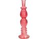 Kandelaar Florence - koraal rood glas - helder - D9 x H28 cm