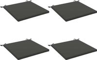 vidaXL - 4-Piece - Zitkussens - SOEST - 4 - st - 100% - Polyester - Antraciet