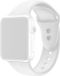 By Qubix - Siliconen Sportbandje - Wit - Dubbele Druksluiting - Geschikt voor Apple Watch 38mm/40mm/41mm/42mm