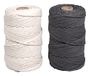 Rayher Macramé garenset, 2,2 mm ø, leigrijs, 2x ca. 200 g, 2 spoelen à 70 m, 44000562