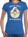 Bellatio Decorations Shoppartners Bv Holy shit its Santa fout Kerstshirt / Kerst t-shirt blauw voor dames - Kerstkleding / Christmas outfit XXL