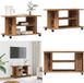 vidaXL Tv-meubel met wieltjes 80x40x45 cm bewerkt hout oud houtkleurig
