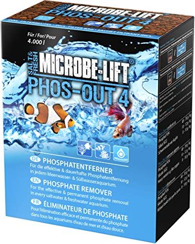 Microbe-Lift Phos-Out 4 Filtermedium, fosfaatverwijderaar voor zoetwater en zeewater, snel en veilig, 1000ml