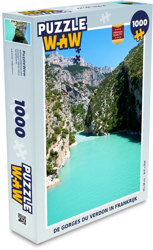 MuchoWow Puzzel De Gorges du Verdon in Frankrijk - Legpuzzel - Puzzel 1000 stukjes volwassenen