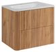 3xE living Armoire de salle de bain 60, Noir, avec lavabo, pieds or, 60,7 x 44,4 x 64,9 cm