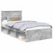 vidaXL Bedframe Betongrijs 100 x 200 cm Massief Grenenhout