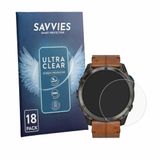 Savvies - Screenprotector voor Garmin D2 Mach 2 Pro (51 mm) - Folie Beschermfolie transparant 18 Stuks