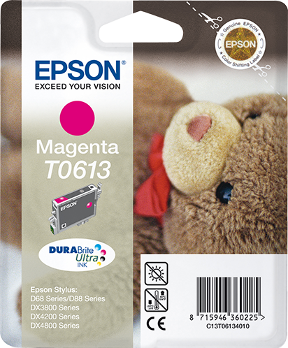 Epson Teddybear inktpatroon Magenta T0613 DURABrite Ultra Ink single pack / magenta
