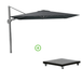 Platinum Nexus T² zweefparasol - premium doek | 300x300 met Monza parasolvoet 90kg | Faded Black